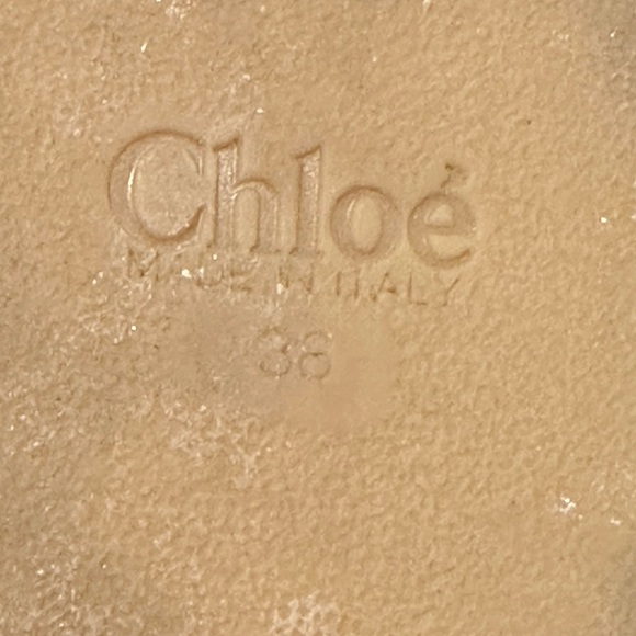 Chloé Marcie Shearling Black Leather Clogs with Gold Accent - Picture 11 of 13